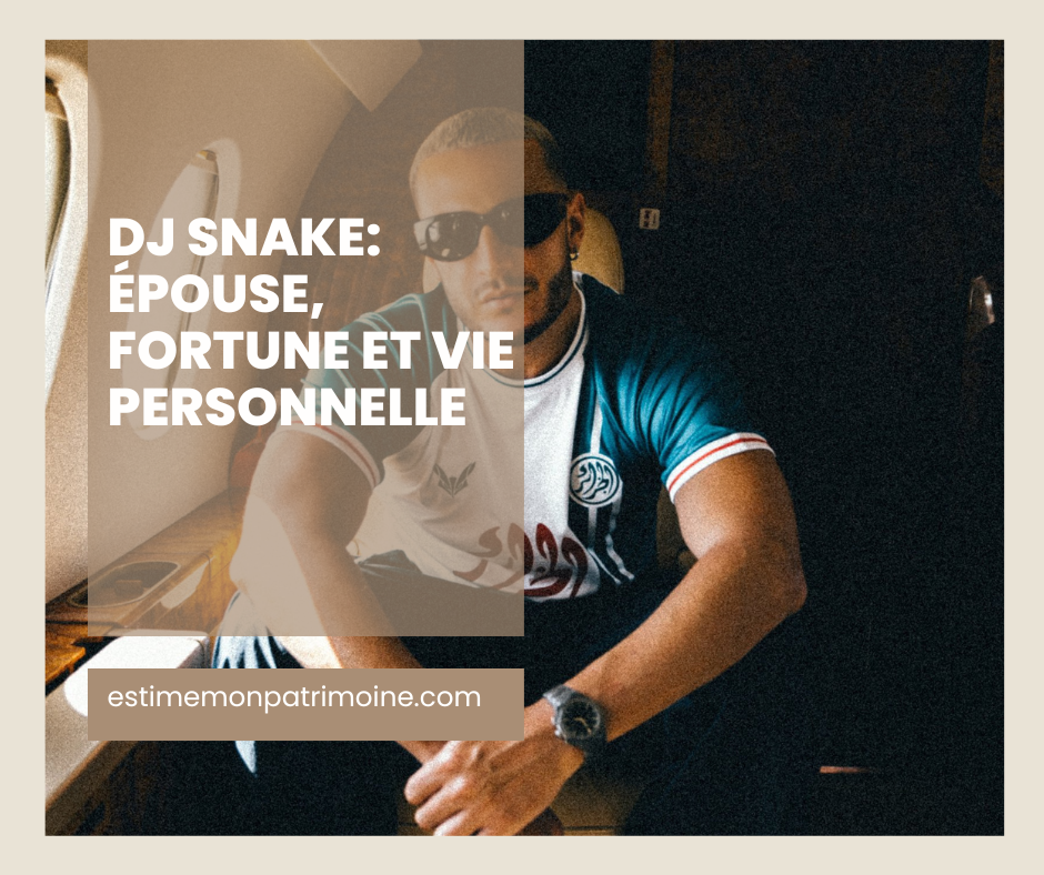 DJ Snake assis dans un jet privé, portant un maillot de sport et une montre, avec le visage flouté.