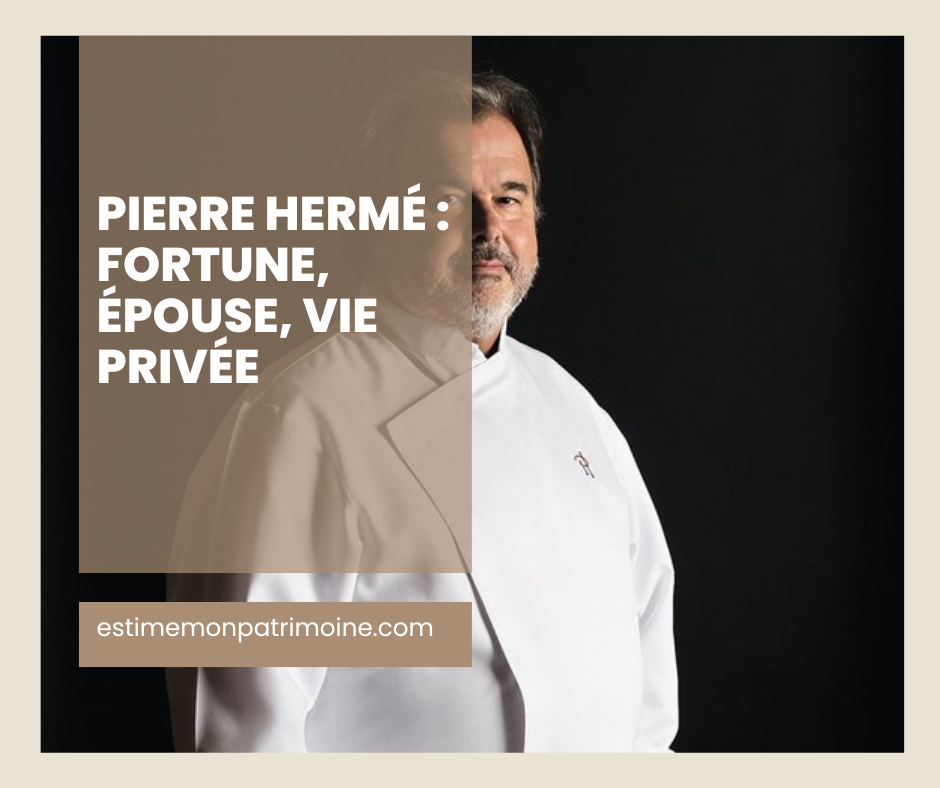 Image floutée d'une personne en uniforme de chef avec du texte en français.